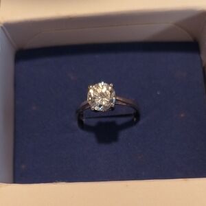 Avon Silver Ring with Sparkling Gem